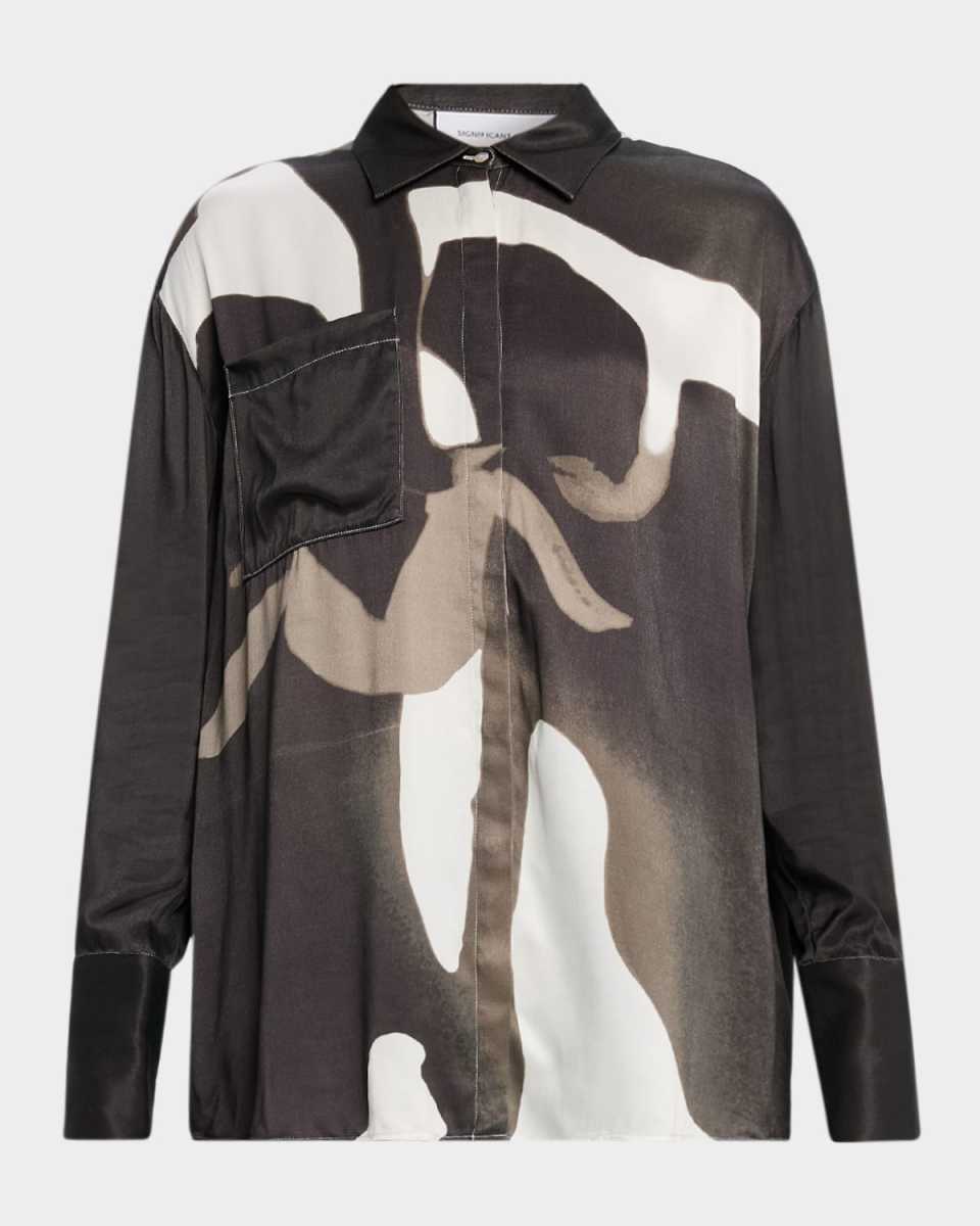 Mya Printed Long-Sleeve Shirt